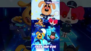 SHERIFF LABRADOR EXE vs SHERIFF PAPILLON vs DOBIE EXE X Coffin Dance Tiles Hop shorts [upl. by Agnimod]