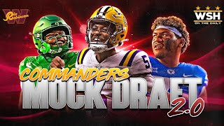 Washington Commanders MOCK DRAFT 20  NFL COMBINE WEEK EDITION nfl nfldraft [upl. by Pietra]