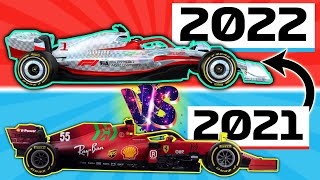 F1 2021 vs 2022 💥 ¿Qué COCHE es MÁS RÁPIDO ¿Cuáles son los CAMBIOS Nueva Aerodinámica  Neumáticos [upl. by Ahsauqal]