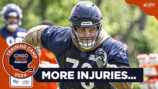 MORE INJURIES Teven Jenkins leaves Chicago Bears practice as Oline concerns grow  CHGO Bears Pod [upl. by Lombardo]