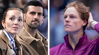 Novak Djokovics wife Jelena warns Jannik Sinner after he hired Serbs two exallies [upl. by Roon334]