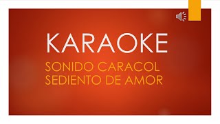 SONIDO CARACOL  SEDIENTO DE AMOR  KARAOKE [upl. by Nahtnoj708]