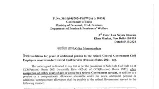 Conditions for Grant of additional pension to the retired CG Civil Employees covered under Central [upl. by Anirtak249]