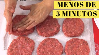 Hamburguesas de carne en MENOS DE 5 MINUTOS Mira qué jugosas [upl. by Supen]