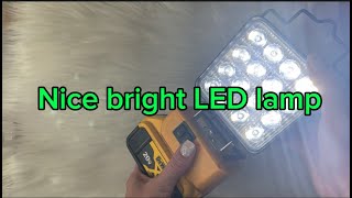 4800LM Cordless Led Work Light for Dewalt 20v Battery  Review [upl. by Siclari549]