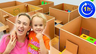 Box Fort Maze Challenge and more funny stories for kids with Chris and Mom [upl. by Arlene560]