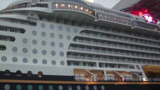 Undocking Disney Dream October 30 2010 HD [upl. by Suirrad]