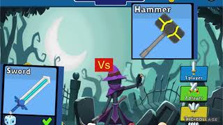 Supreme Duelist Stickman sword vs hammer hard NPC battle it out [upl. by Beck376]