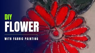 Fabric Painting For Beginners On Clothes Flowers Painting🌸🌸 [upl. by Stephana]