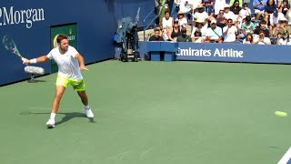 Stan Wawrinka HUGE Forehand amp Backhand Slow Motion [upl. by Corrianne277]