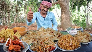 Indian Mukbang😱Parotta Chicken 65 biryani kothu ParottaChicken fried rice Chicken65 [upl. by Eicyak]