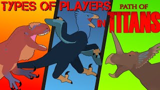 Types of Player in Path of Titans ANIMATION Part 2 Stick Nodes [upl. by Brunhild107]