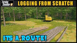 Making A Bush Road  Logging From Scratch 57  Farming Simulator 2019  FDR Logging [upl. by Einneb284]