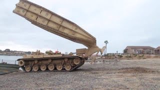 Amazing Tank Launched Bridge  M60 Armoured VehicleLaunched Bridge AVLB in Action [upl. by Llenral]