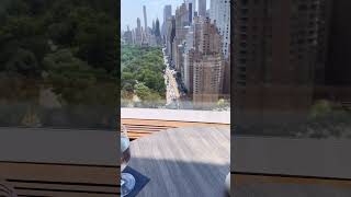 Lunch at Mandarin Oriental New York Lounge with a view of Central Park and Manhattan Skyline nyc [upl. by Lena]