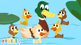 Five Little Ducks  YouKids Nursery Rhymes [upl. by Constant]