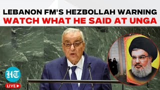 LIVE  Lebanon FM at UNGA Calls Out Root Cause of Violence  IsraelHezbollah Crisis  Ceasefire [upl. by Reinold357]