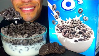 OREO COOKIE CEREAL MILK  EATING MOUTH SOUNDS NOISES ASMR NO TALKING  MUKBANG JERRY [upl. by Charmaine406]