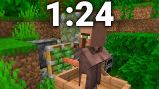 Minecraft Villager Fcker Speedrun FWR 124 [upl. by Inahs]