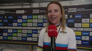 Annemiek van Vleuten  Interview at the finish  Womens World Championships Road Race 2022 [upl. by Matthews]