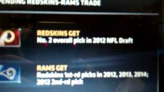 REDSKINS TRADE UP TO GET THE 2ND ROUND PICK IN THE DRAFT [upl. by Fonsie]