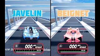 Javelin VS Beignet 2024 Speed Test in Roblox Jailbreak [upl. by Dolly]