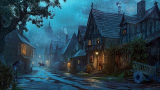 Medieval Town Ambience  Relaxing Medieval Town Sounds in Rainy Day Rain Sounds Blacksmith Sounds [upl. by Franciska19]