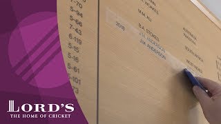 Chris Woakes amp Jimmy Anderson on the Honours Boards  Honours Board Legends [upl. by Dilisio]