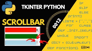 PYTHON TKINTER SCROLLBAR Création options  utilisations 0012 [upl. by Atlas]