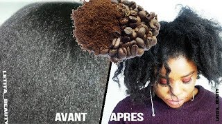 COMMENT NOIRCIR SES CHEVEUX AVEC LE CAFÉ LetitiaBeauty [upl. by Rozamond]