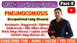 Occupational lung disease  Pneumoconiosis  byssinosis vs bagassosis  respiratory msn part9 [upl. by Arema]