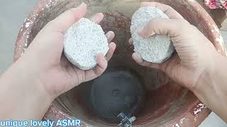 ASMR new grainy texture with sand cement clay pot crumbling ❤️❤️❤️ [upl. by Tsyhtema]