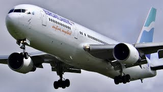 RARE EuroAtlantic Boeing 767300 Landing at Liverpool Airport  Plane Spotting May 2023 [upl. by Ahsin]