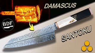 Full Process Damascus Feather  4801 Layer Model [upl. by Theda21]