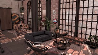 INDUSTRIAL APARTMENT 930 Medina Studios apartment renovationThe Sims 4 speed build [upl. by Atirma]