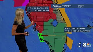 WPTV First Alert Weather evening forecast Aug 4 2024 [upl. by Greenleaf38]