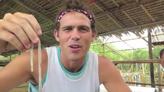 BecomingFilipino  Eating Woodworms Tamilok in Kalibo [upl. by Eeluj600]