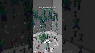 Air Bending VS 500 ZOMBIES minecraft [upl. by Orutra]