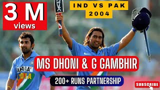 Dhoni amp Gambhirs Rare Footage of their only 200 Runs Partnership  IND A vs PAK A  2004 Nairobi [upl. by Herve]