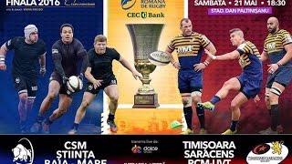 4K rugby Timisoara Saracens  baia mare 3712 21 mai 2016 finala Cupa Romaniei Dan Paltinisanu UHD [upl. by Llerret949]