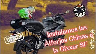 ¡Alforjas Chinas a la GixxerSF250 Gixxer Suzuki nada mal [upl. by Whittemore134]