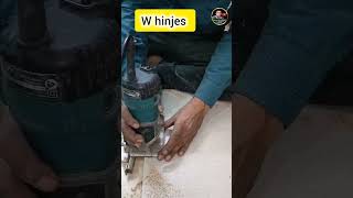 W hinjes installation by trimmer machine woodworking carpentry shorts [upl. by Naujahs347]