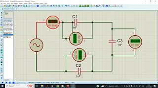 Simulacion circuito capacitivo CA Proteus [upl. by Madian]