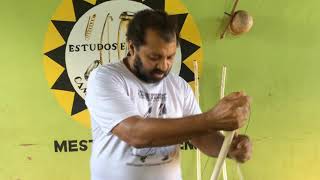 Oficina de Berimbau  Parte 5 Armação do Berimbau [upl. by Aikahc]