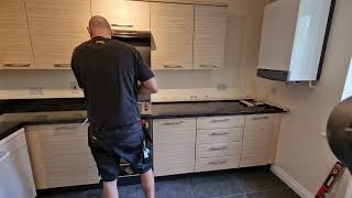 worktop cut part 3 upstand cut and fitting [upl. by Adnawahs]