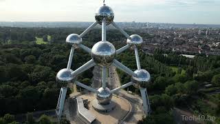 Atomium Brussels Belgium  4K Drone Footage [upl. by Files]