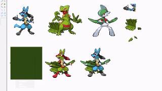 Pokemon Sprite Fusion  Gallade amp Lucario amp Sceptile [upl. by Ennaillek]