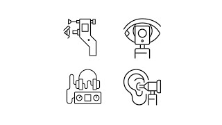 Pack of icons representing medical diagnostic equipment [upl. by Nagam]