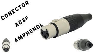 CONECTOR XLR FÊMEA DE LINHA 3 PINOS AMPHENOL AC3F [upl. by Vassaux663]