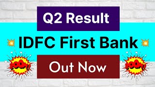 IDFC first bank q2 results  IDFC first bank q2 results 2023  IDFC First Bank share latest news [upl. by Salokkin]